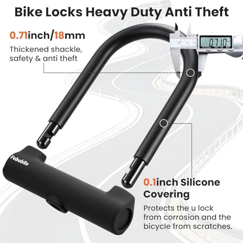 Keyed 18mm u-lock with 6ft cable — photo 3