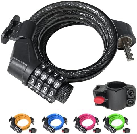 Three foot coiling cable with mounting bracket