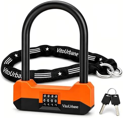 Combination U Lock with Integrated Chain