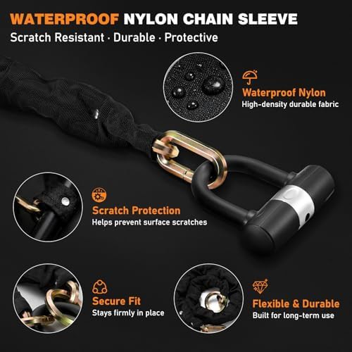 Gold Hardened Steel Chain with U Lock — photo 4