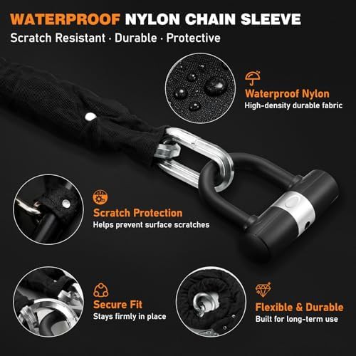 Silver Motorcycle Chain and U Lock — photo 4