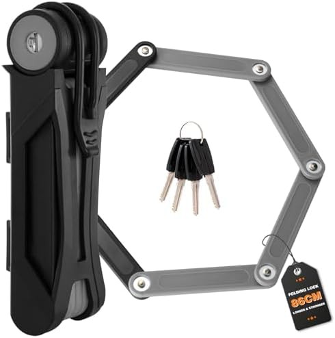 Gray Portable Alloy Steel Folding Lock
