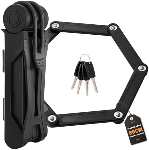Black Heavy Duty Foldable Bike Lock