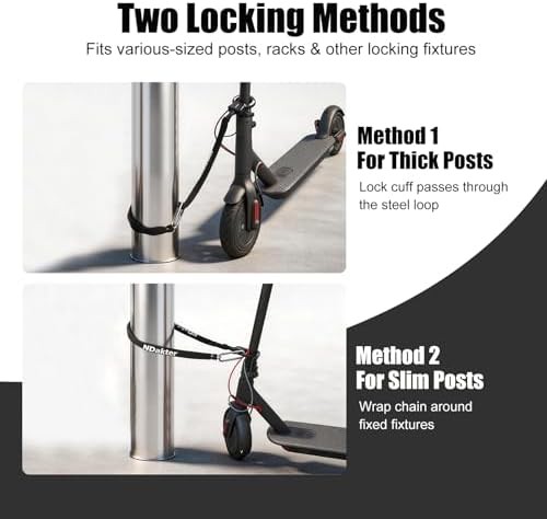 Lightweight portable keyed scooter chain lock — photo 3