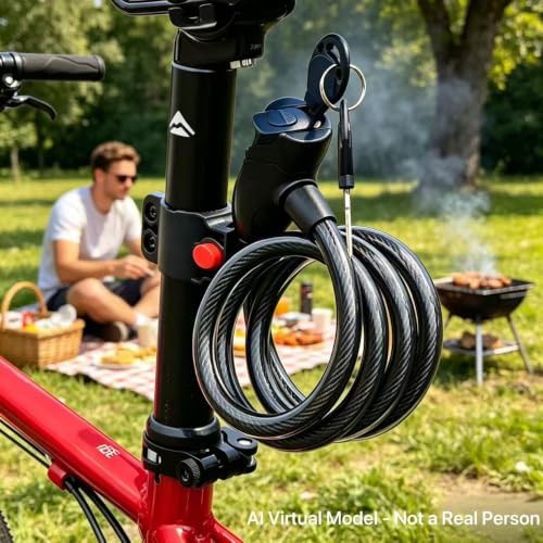 Four foot steel cable bike lock — photo 3